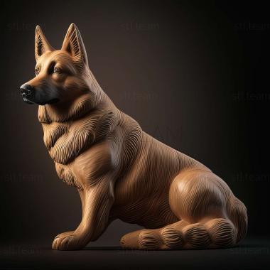 3D модель Чинук собака породи собак (STL)